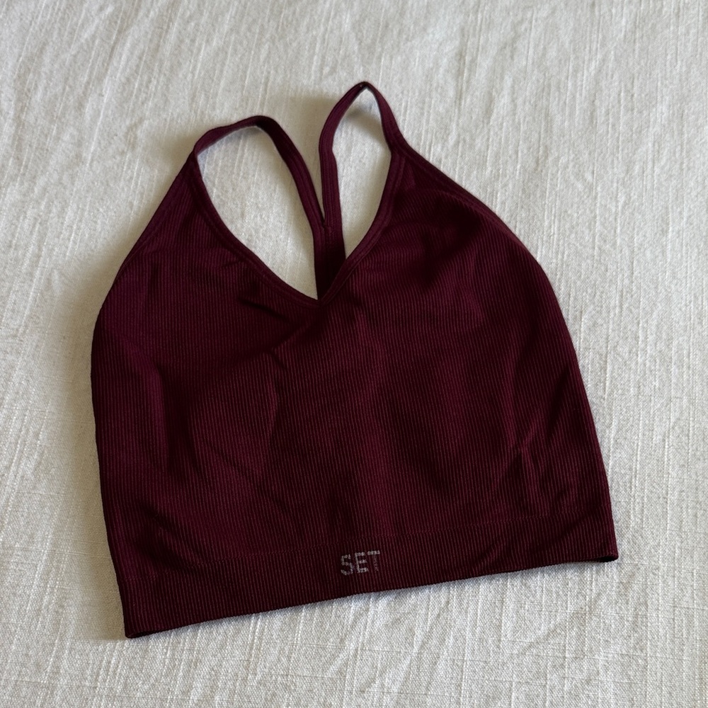 SET Active Deep Burgundy Sports Bra